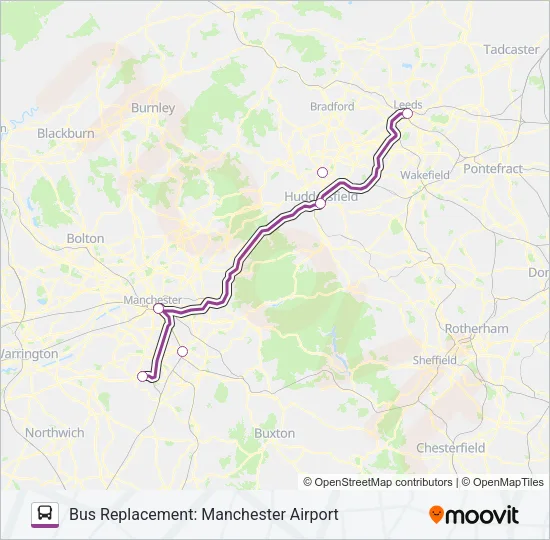 TRANSPENNINE EXPRESS Bus Line Map