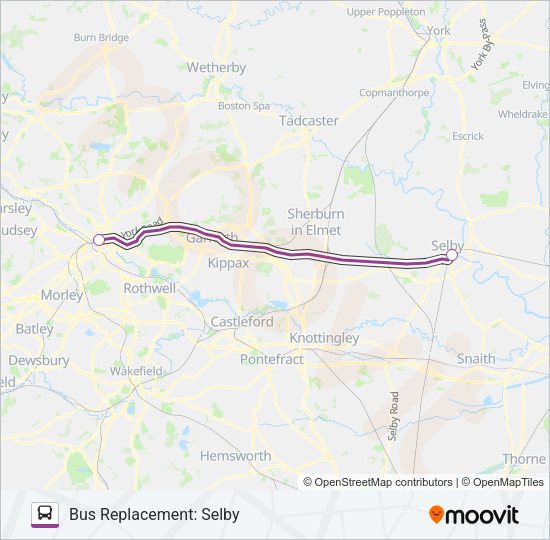 TRANSPENNINE EXPRESS Bus Line Map