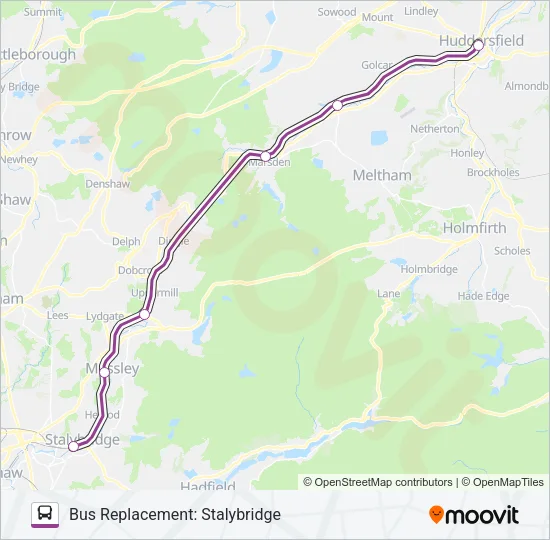 TRANSPENNINE EXPRESS Bus Line Map