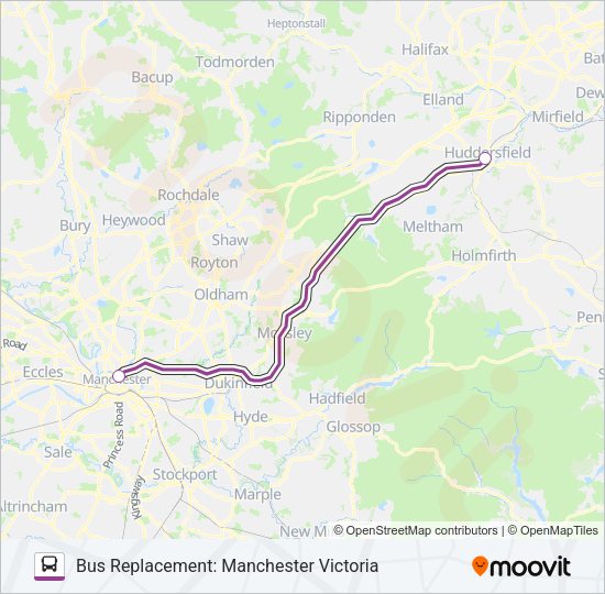 TRANSPENNINE EXPRESS Bus Line Map