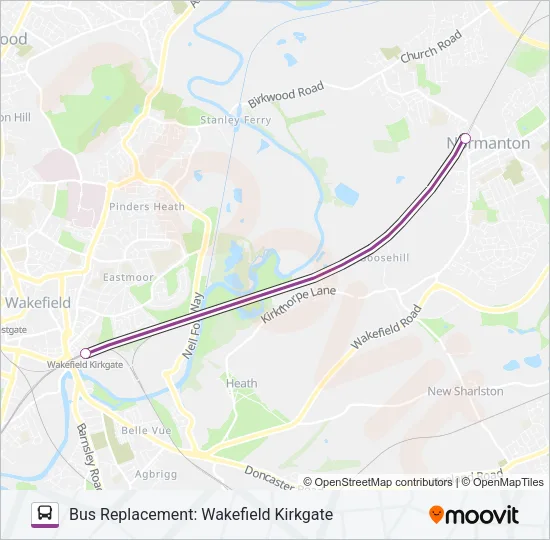 TRANSPENNINE EXPRESS Bus Line Map