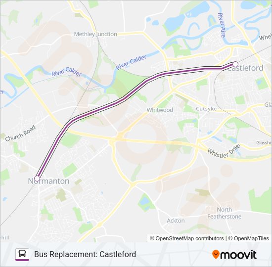 TRANSPENNINE EXPRESS Bus Line Map