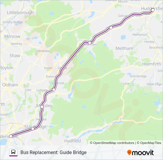 TRANSPENNINE EXPRESS Bus Line Map