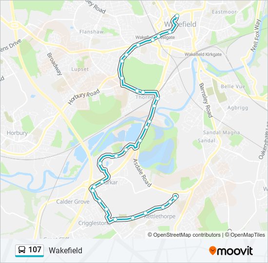 Bus 107 Route Map 107 Route: Schedules, Stops & Maps - Kettlethorpe (Updated)