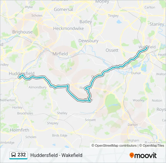 232 Bus Line Map