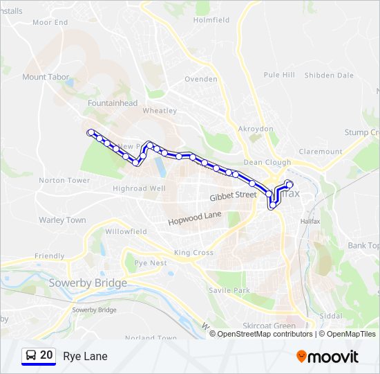 20 Bus Line Map