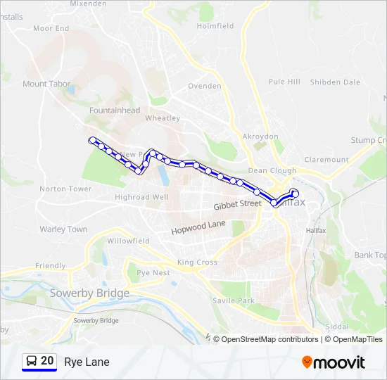 20 Bus Line Map