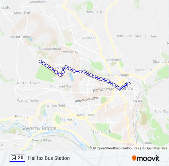 20 Bus Line Map
