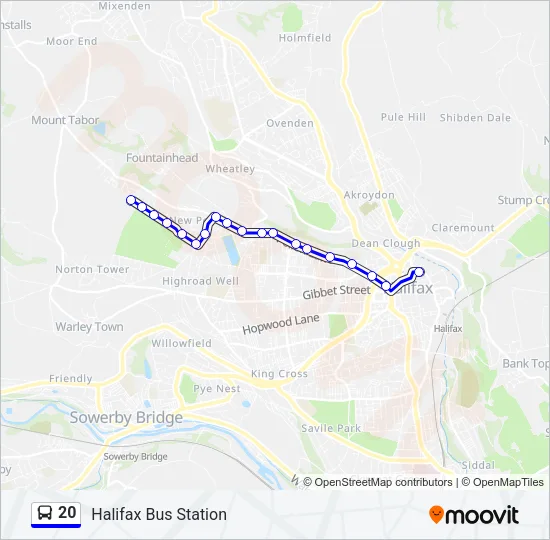 20 Bus Line Map