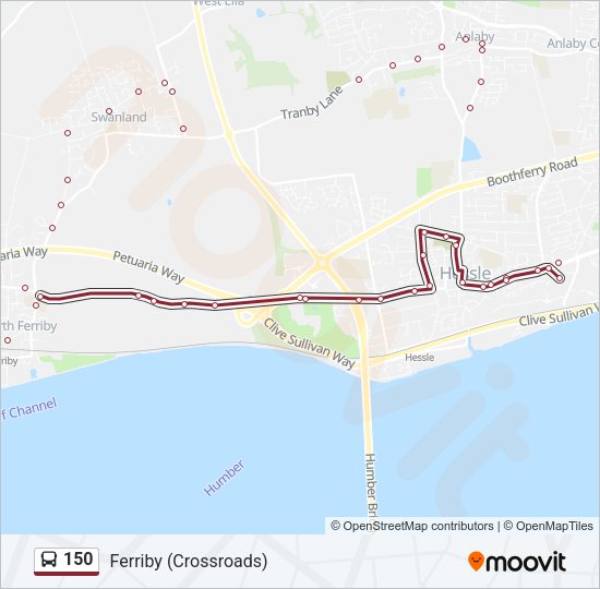 150 Bus Line Map