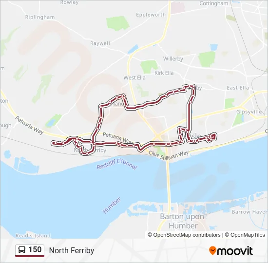 150 Route: Schedules, Stops & Maps - North Ferriby (Updated)