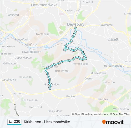 230 bus Line Map