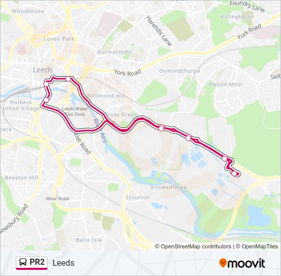 PR2 Bus Line Map