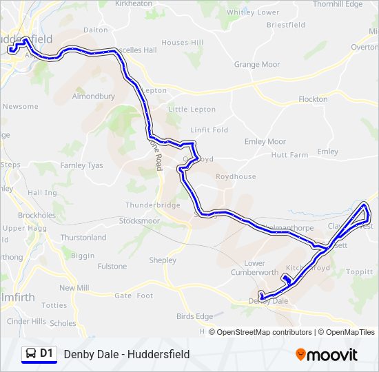 D1 Bus Line Map