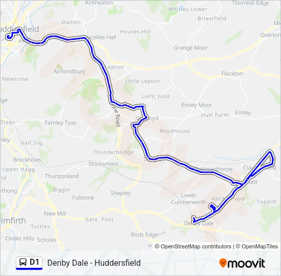 D1 Bus Line Map