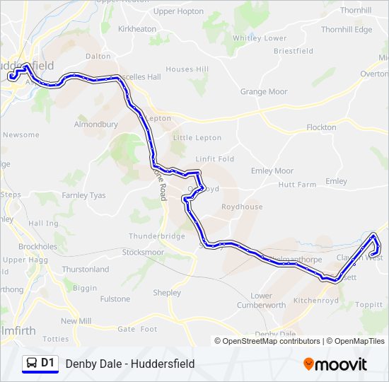 D1 Bus Line Map