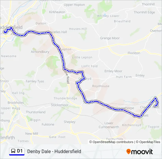 D1 Bus Line Map