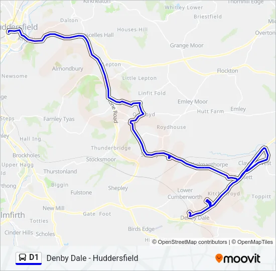 D1 Bus Line Map