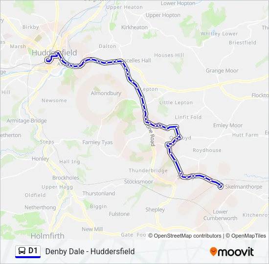 D1 Bus Line Map