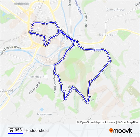 358 Bus Line Map