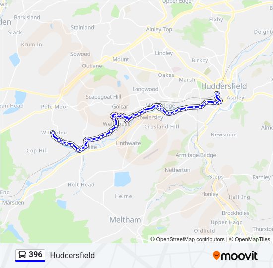 396 Bus Line Map