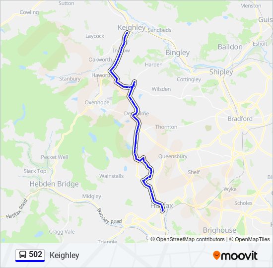 502 Route Schedules, Stops & Maps Keighley (Updated)