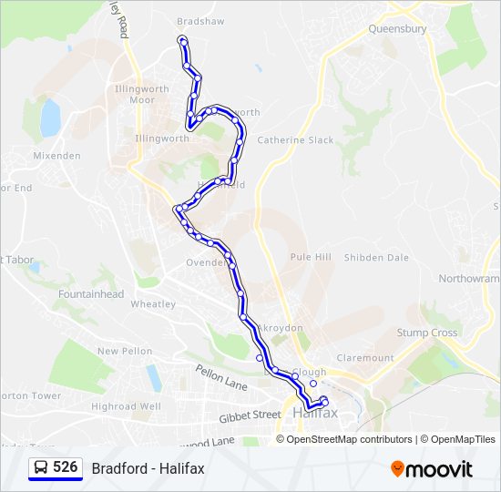 526 Bus Line Map