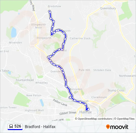 526 Bus Line Map
