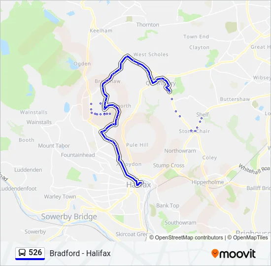 526 Bus Line Map