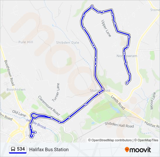 534 Bus Line Map