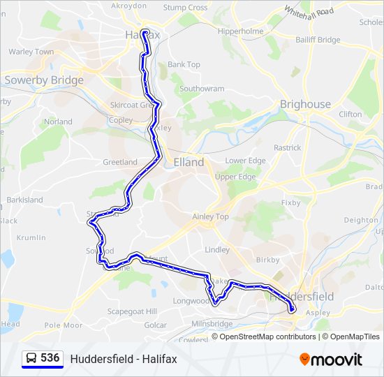 536 Bus Line Map