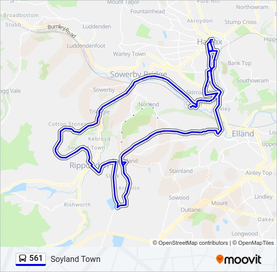 561 Bus Line Map
