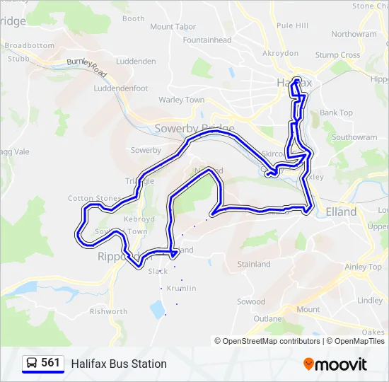 561 Bus Line Map