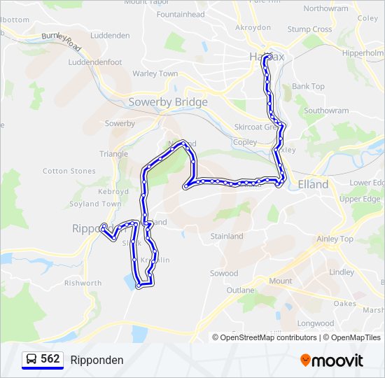 562 Bus Line Map