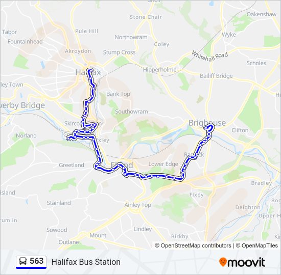563 Bus Line Map