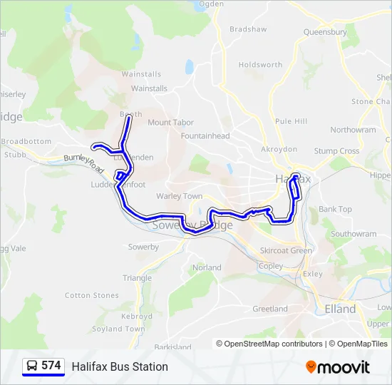 574 Bus Line Map