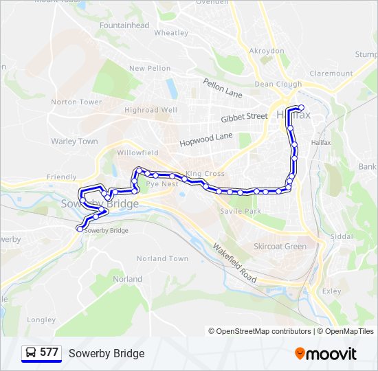 577 bus Line Map