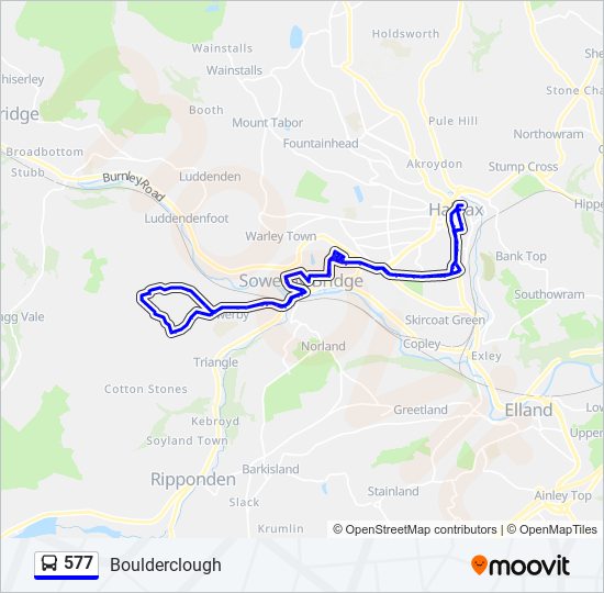 577 bus Line Map