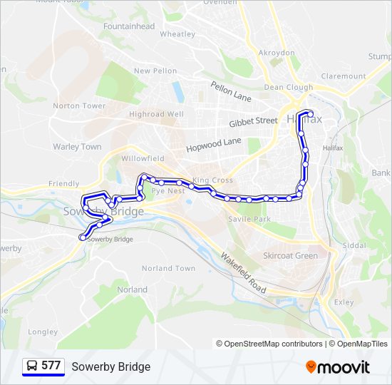 577 Bus Line Map