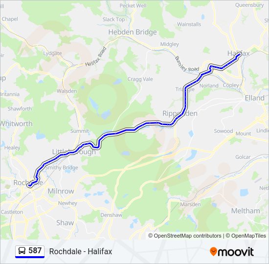 587 Bus Line Map