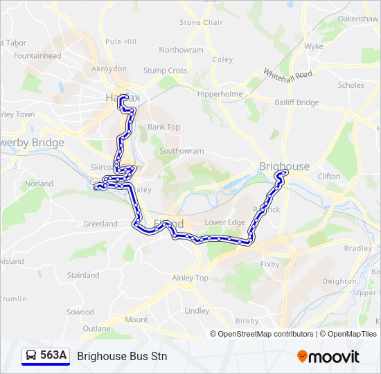 563A bus Line Map