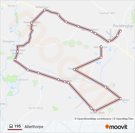 Bus 195 Route Map 195 Route: Schedules, Stops & Maps - Allerthorpe (Updated)