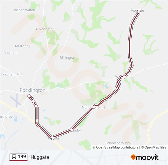 199 bus Line Map