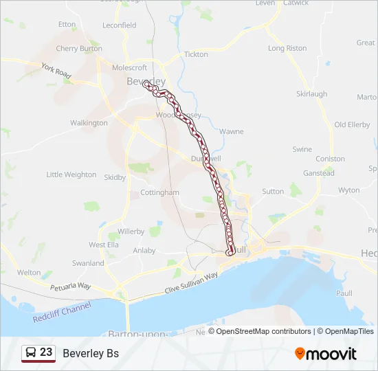 23 Bus Line Map