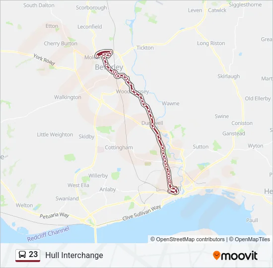 23 Bus Line Map