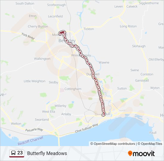 23 Bus Line Map