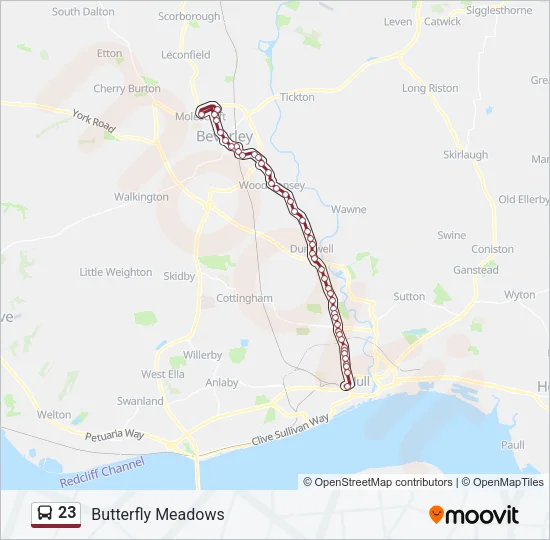 23 Bus Line Map
