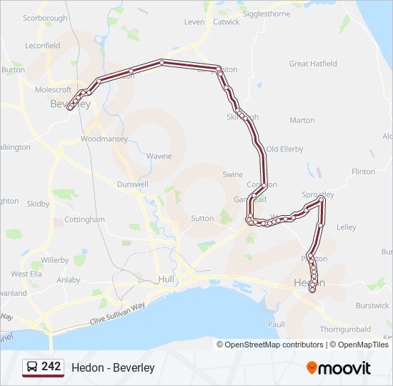 242 bus Line Map