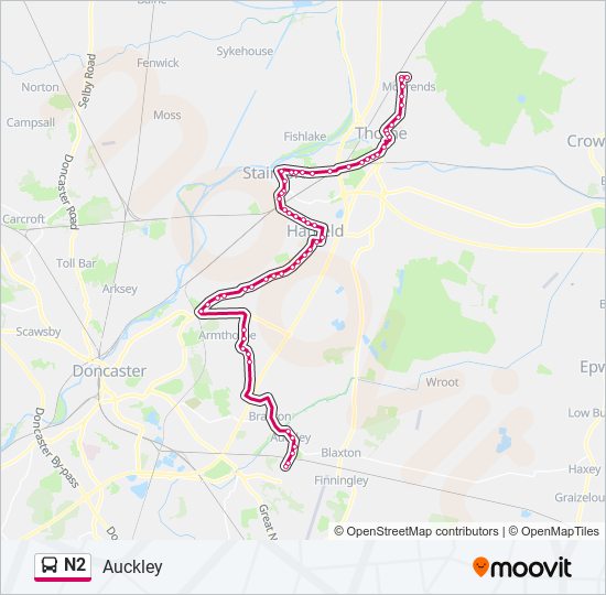 N2 bus Line Map