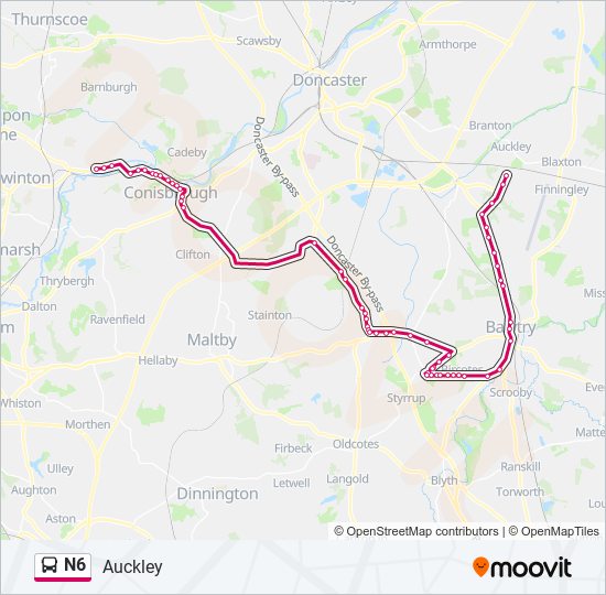 N6 bus Line Map